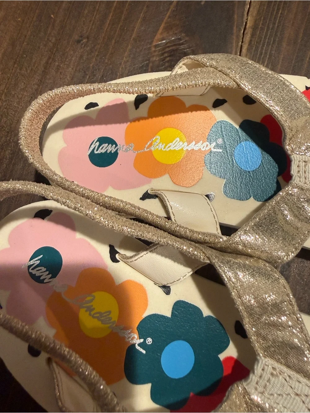 Hanna Andersson New Toddler Girls Floral Sandals Size 7C